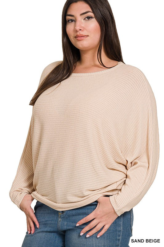 Plus size 2025 batwing sweater