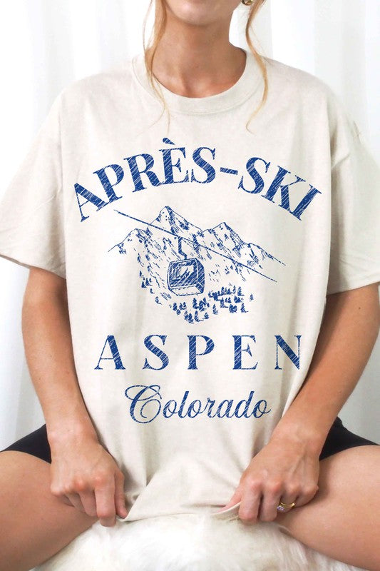 APRES SKI ASPEN COLORADO GRAPHIC TEE – Blue Hawthorn Boutique