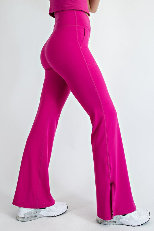 Pink yoga hotsell pants bootcut