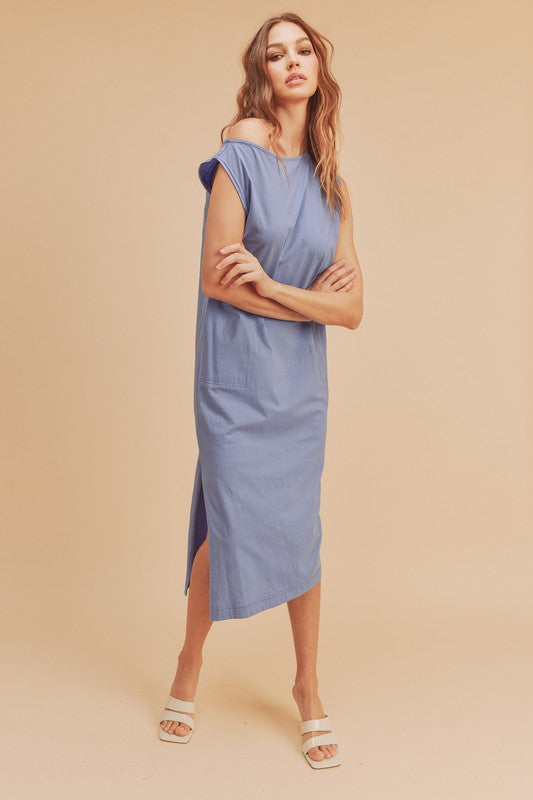 Aemi + Co Square Neck Half Sleeve Tiered Dress main image 1