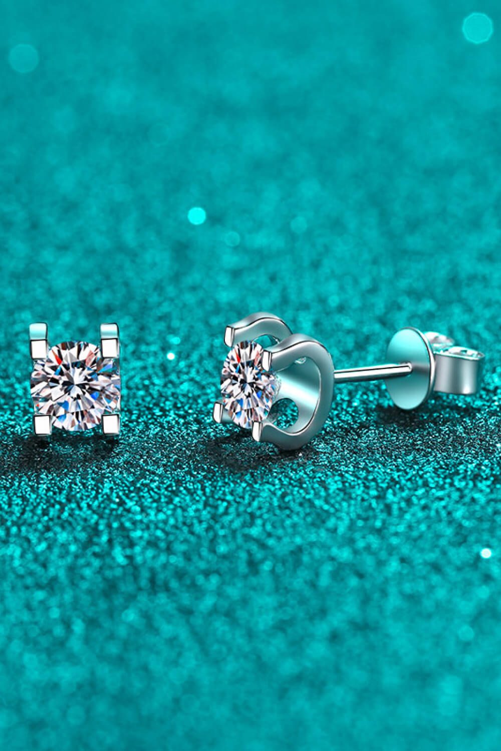 Tiffany Solitaire Diamond Stud Earrings