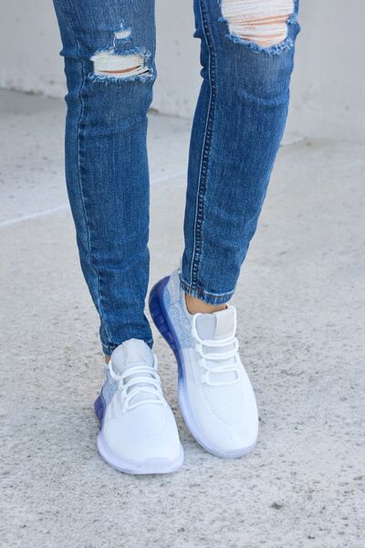 Forever Link Gradient Lace-Up Mesh Breathable Athletic Shoes – Blue  Hawthorn Boutique