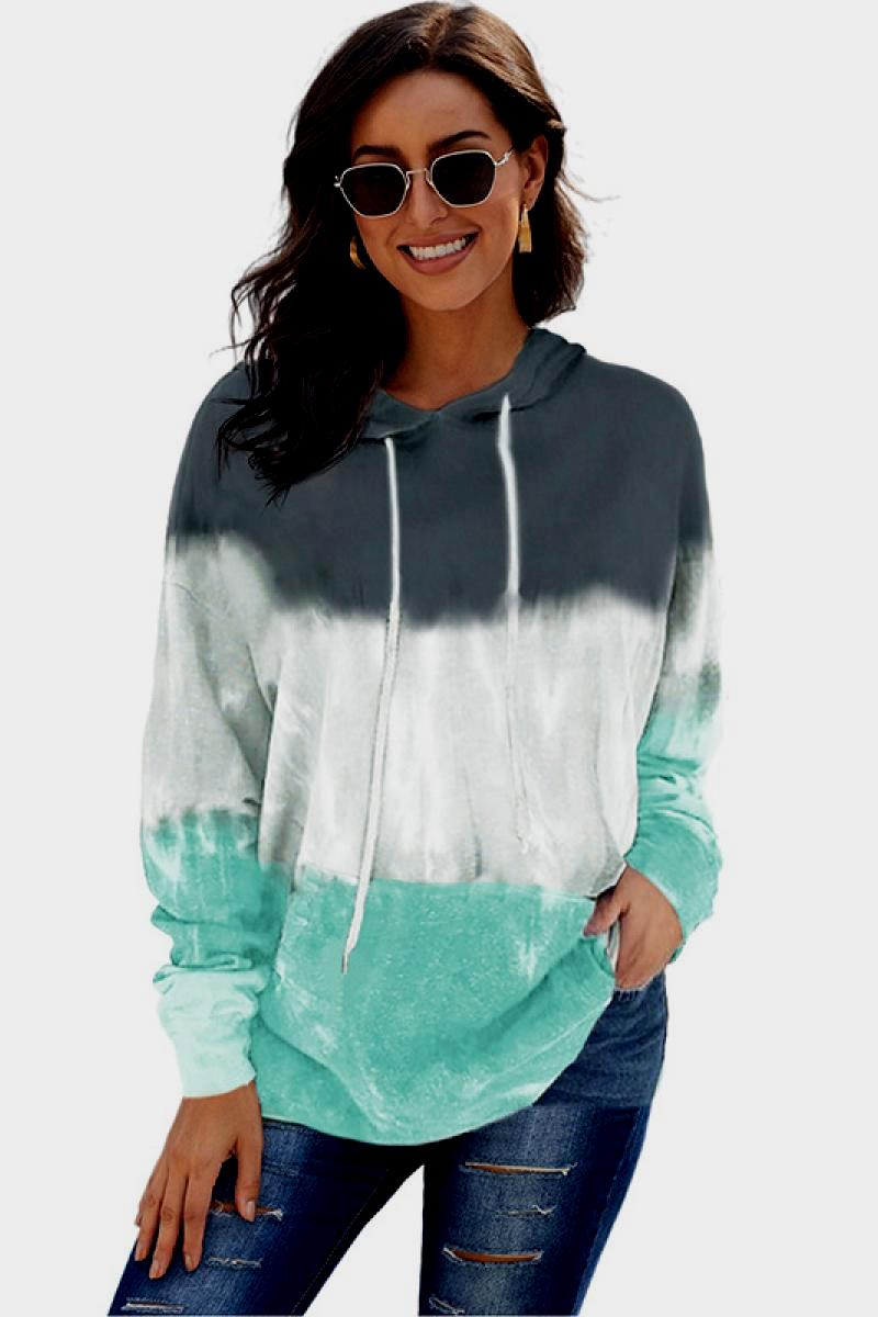 Tie dye 2025 drawstring hoodie