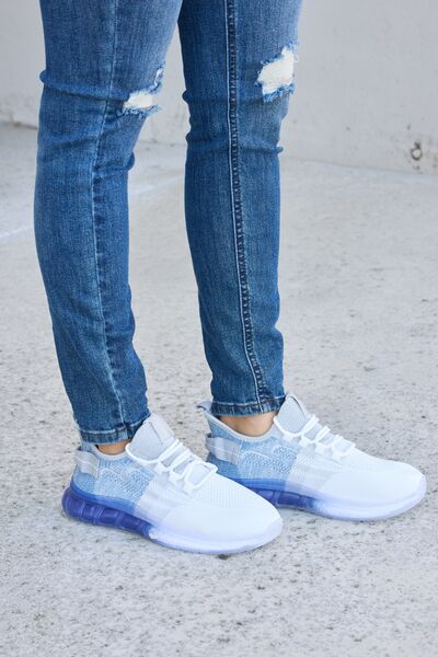 Forever Link Gradient Lace-Up Mesh Breathable Athletic Shoes – Blue  Hawthorn Boutique