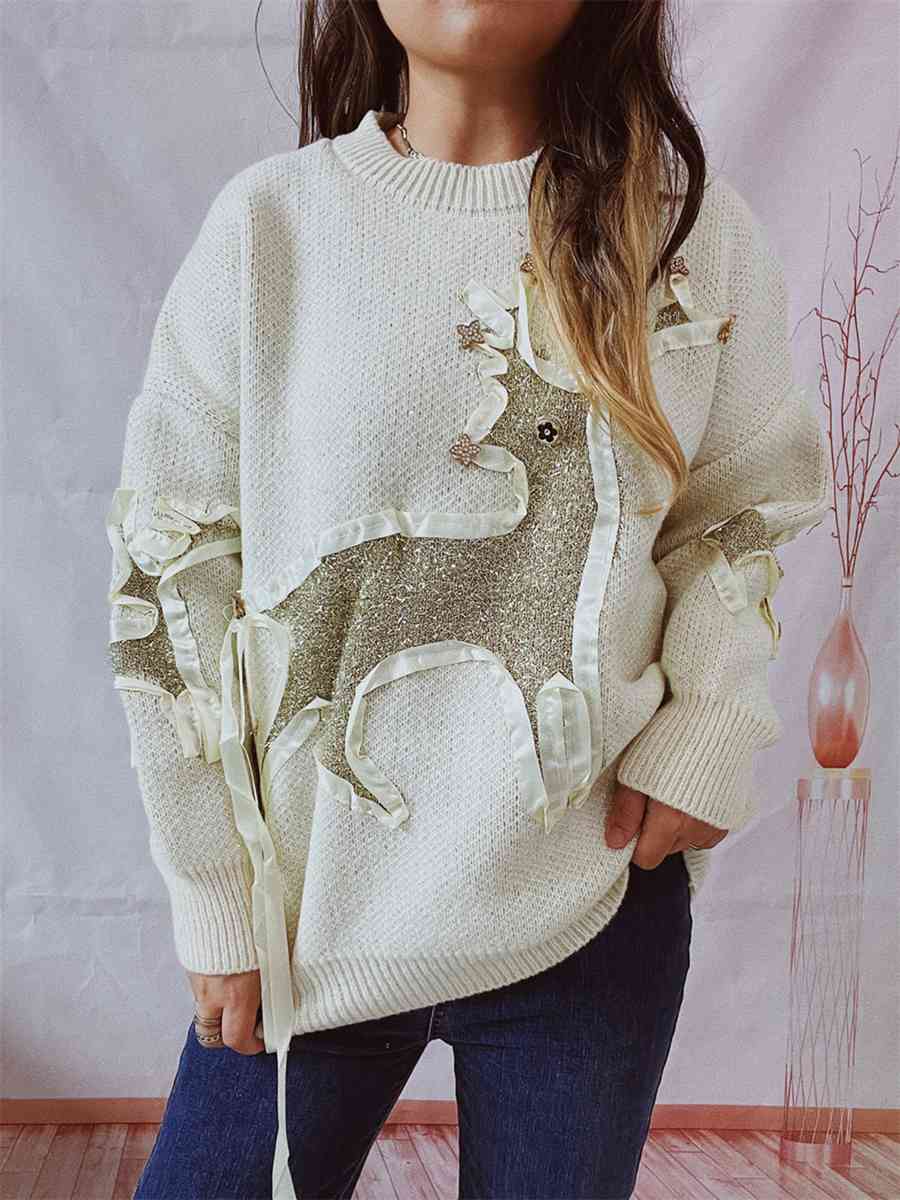 Wildfox Gray Metallic Snowflake shops Pullover