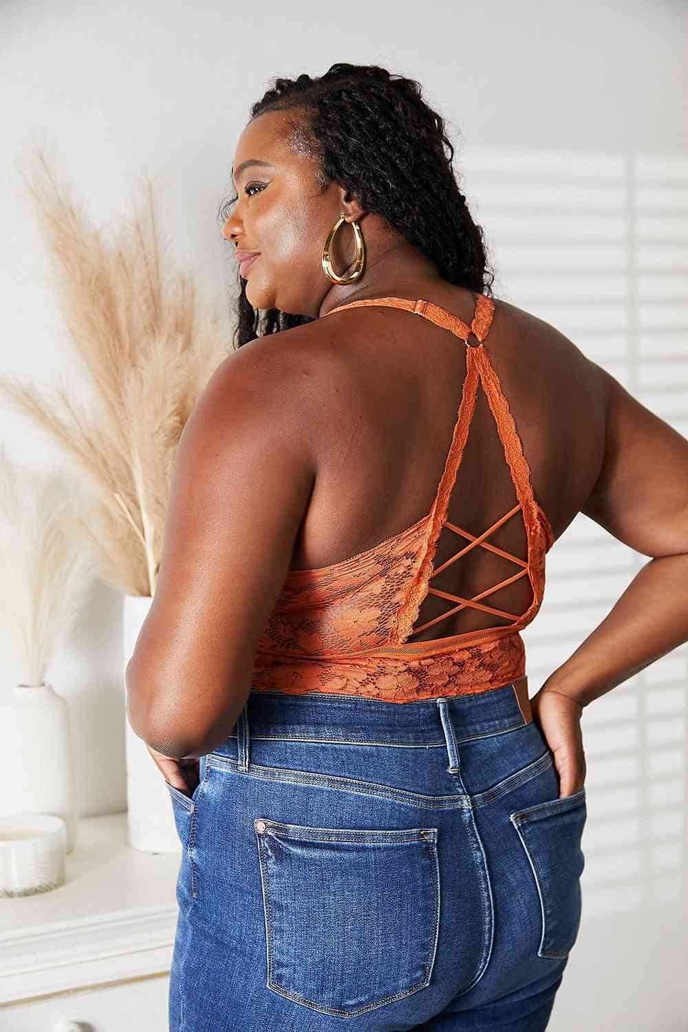 halter top lace bralette