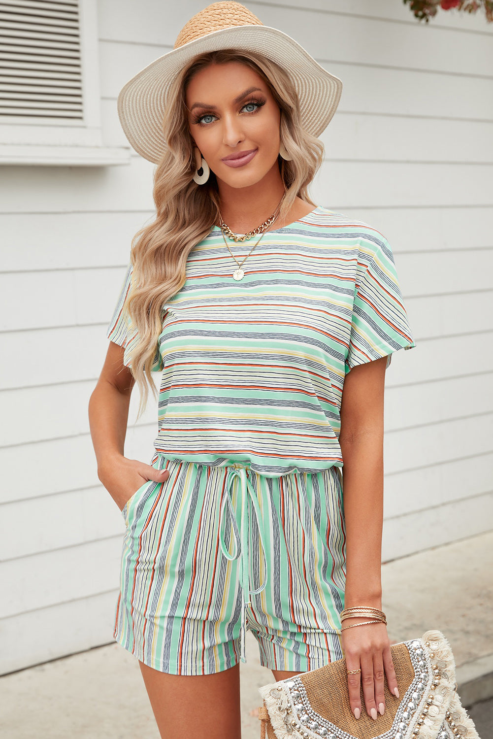 Rainbow cheap stripe playsuit