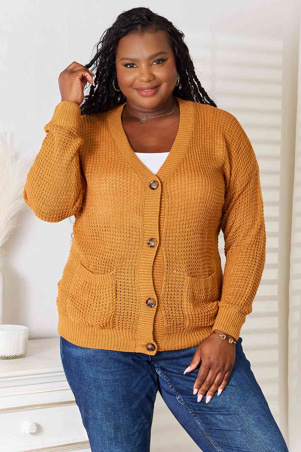 Button down on sale cardigan with pockets