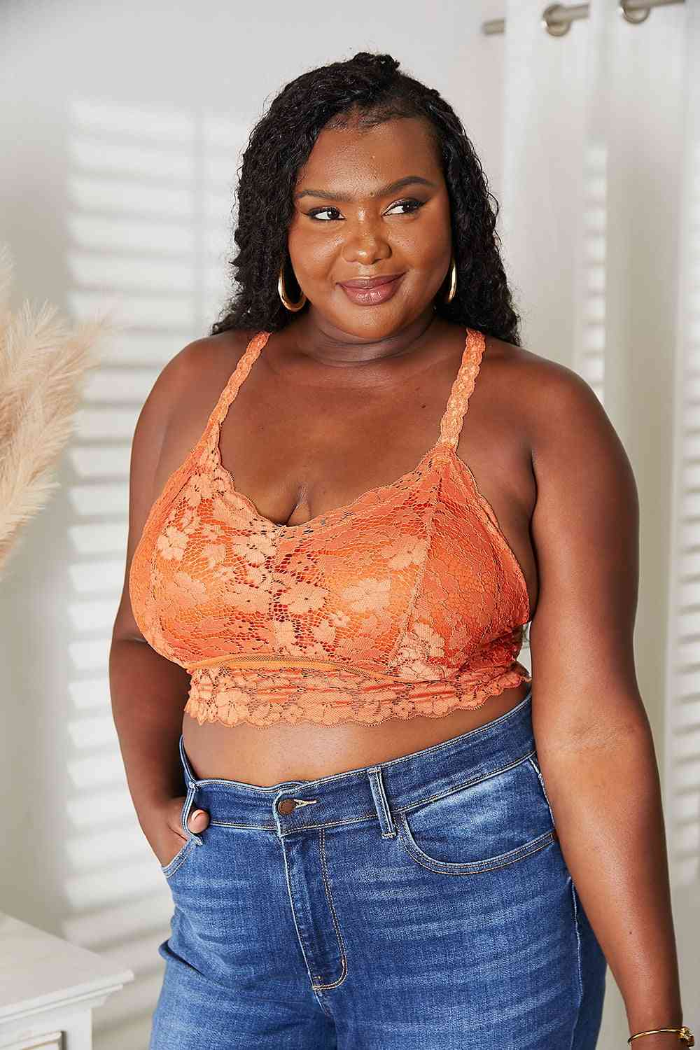 Plus size red sales bralette