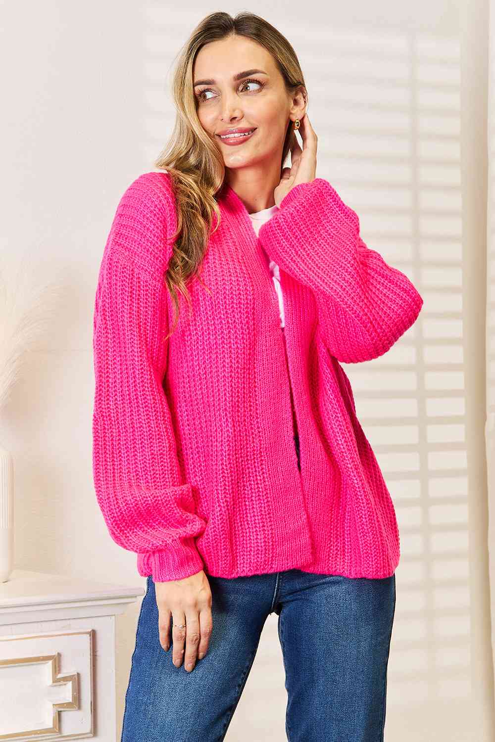 Open clearance shoulder cardigan