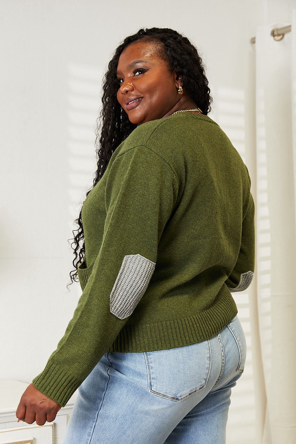 V neck button down cardigan hotsell