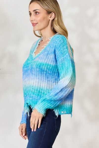 Frayed hot sale bottom sweater