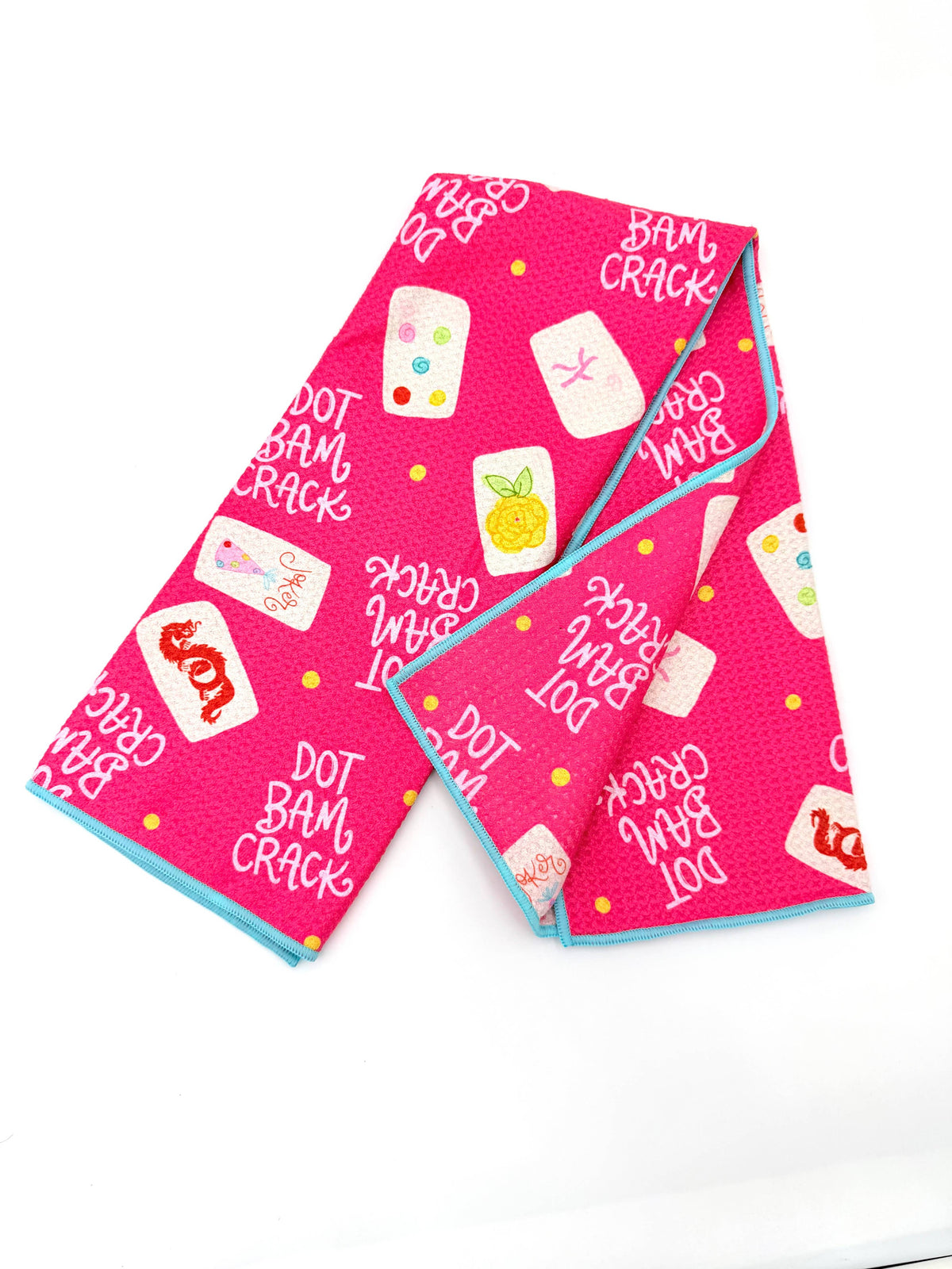Mahjong- Microfiber Waffle Weave Tea Towel