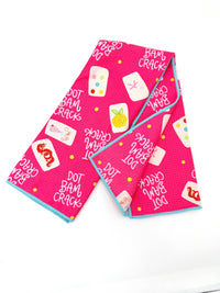 Mahjong- Microfiber Waffle Weave Tea Towel