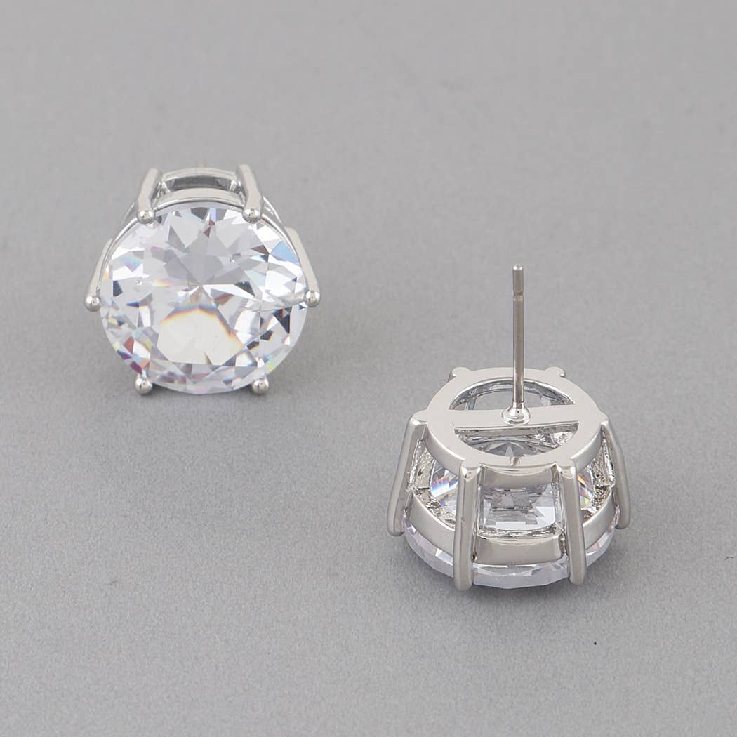 Embedded Rhinestone Stud Earrings