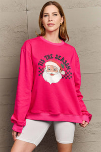 Simply Love Full Size Santa Graphic Long Sleeve Sweatshirt