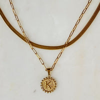 Double Chain Initial Necklace