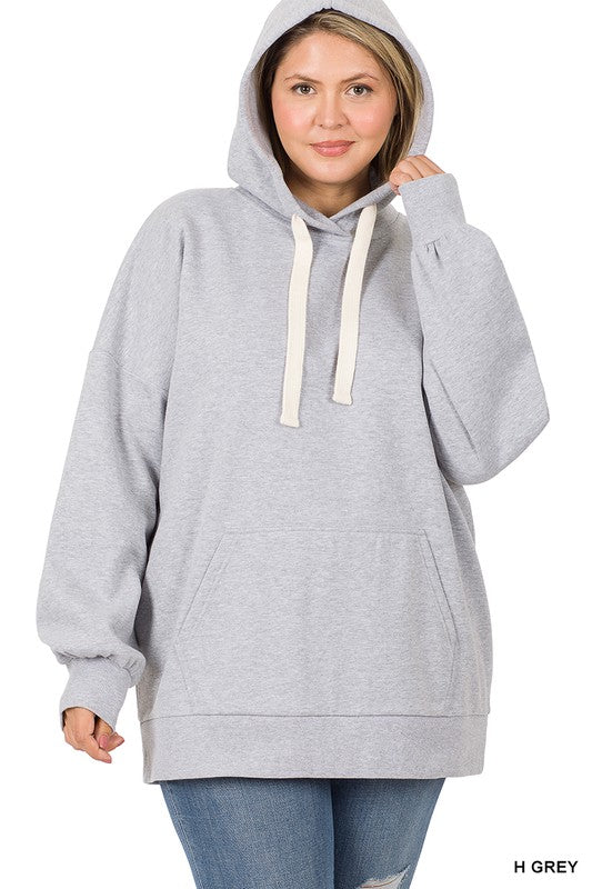 Longline grey hoodie new arrivals