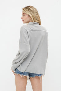 Textured Knit Shirt Jacket