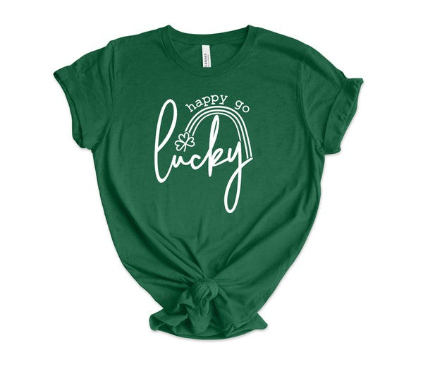 Happy Go Lucky Short Sleeve Graphic Tee