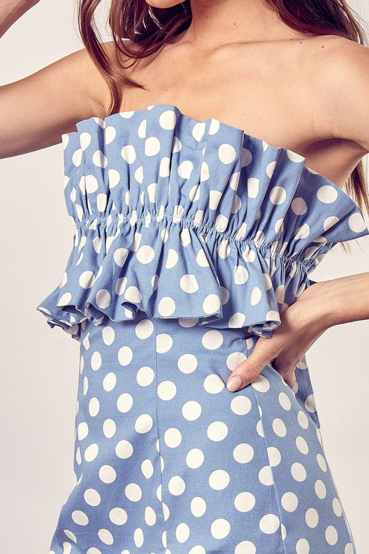 RUFFLE POLKA DOT DRESS