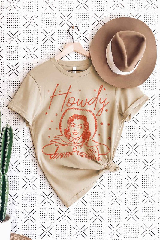 HOWDY COWGIRL GRAPHIC PLUS SIZE TEE / T-SHIRT