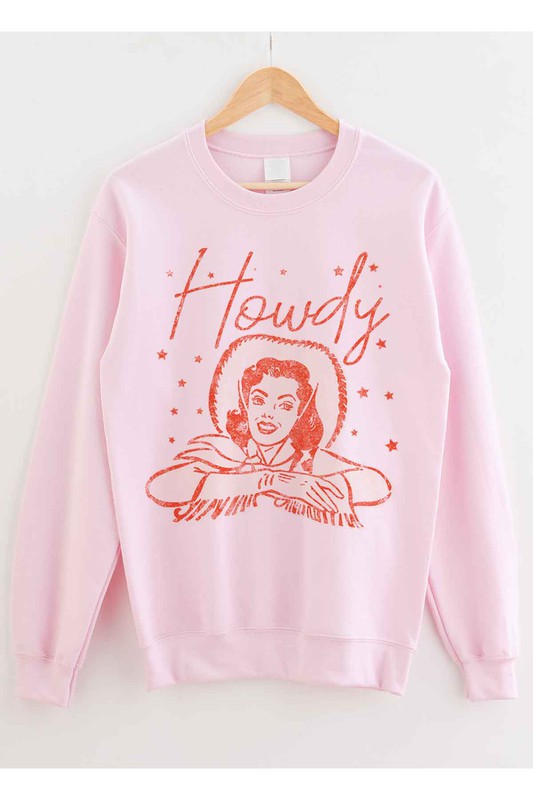 HOWDY COWGIRL GRAPHIC SWEATSHIRT