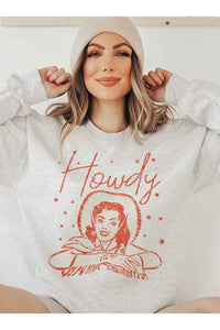 HOWDY COWGIRL GRAPHIC SWEATSHIRT