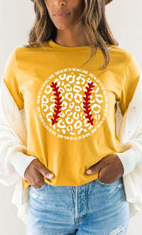 Leopard Baseball Graphic Tee