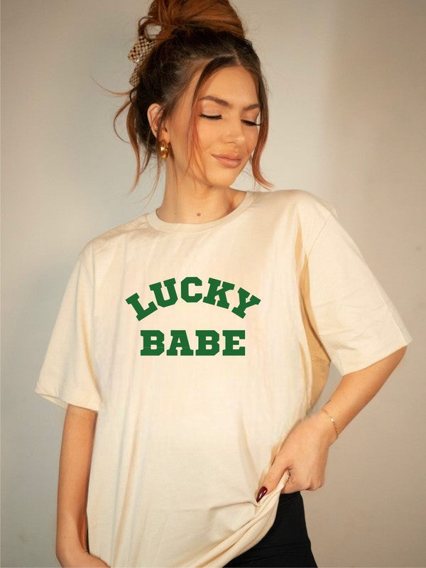 Lucky Babe St Patrick's Day Crew Neck Tee