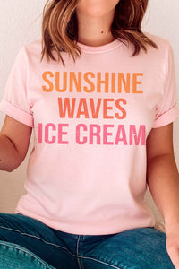 SUNSHINE WAVES ICE CREAM GRAPHIC T-SHIRT