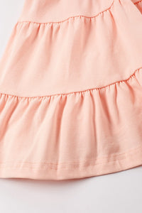 Pink ruffle tiered girl dress