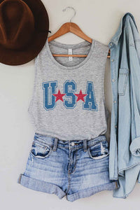 HOWDY AMERICA USA GRAPHIC MUSCLE TANK