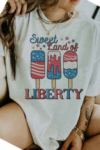 SWEET LAND OF LIBERTY USA GRAPHIC PLUS SIZE TEE