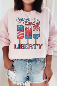 SWEET LAND OF LIBERTY USA PLUS SIZE SWEATSHIRT