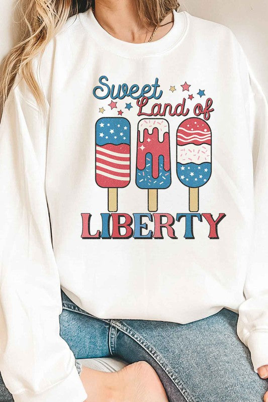 SWEET LAND OF LIBERTY USA PLUS SIZE SWEATSHIRT