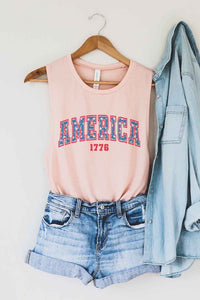 AMERICA USA GRAPHIC MUSCLE TANK