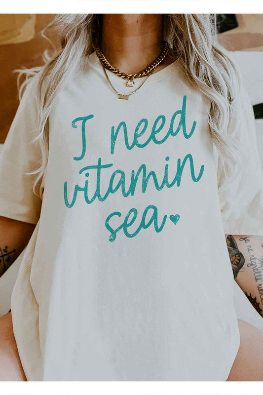 I NEED VITAMIN SEA GRAPHIC TEE / T-SHIRT