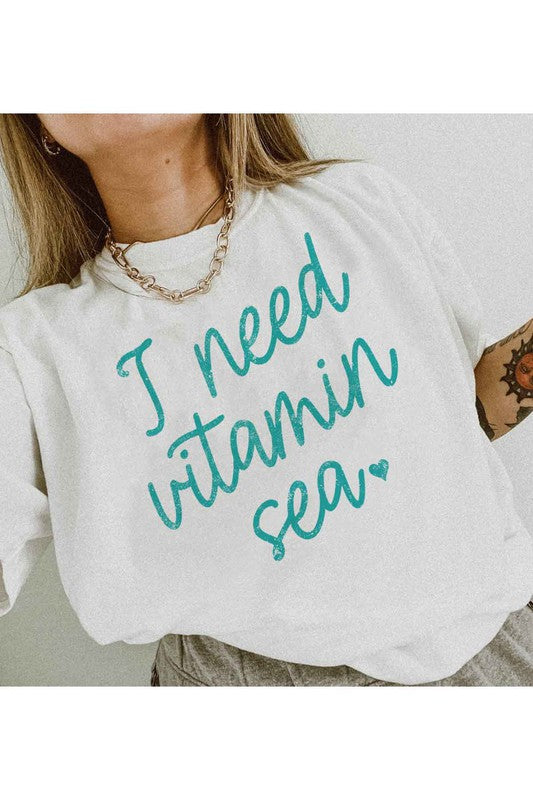 I NEED VITAMIN SEA GRAPHIC TEE / T-SHIRT