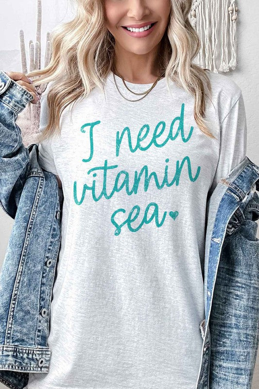 I NEED VITAMIN SEA GRAPHIC TEE / T-SHIRT