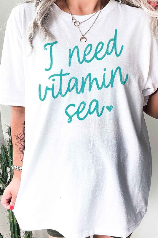 I NEED VITAMIN SEA GRAPHIC TEE / T-SHIRT