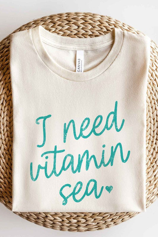 I NEED VITAMIN SEA GRAPHIC TEE / T-SHIRT