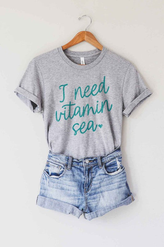 I NEED VITAMIN SEA GRAPHIC TEE / T-SHIRT