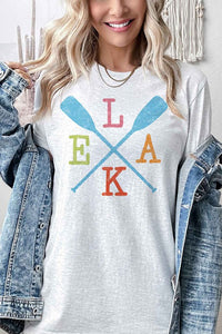 LAKE PADDLE GRAPHIC PLUS SIZE TEE