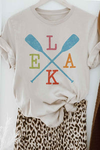 LAKE PADDLE GRAPHIC PLUS SIZE TEE