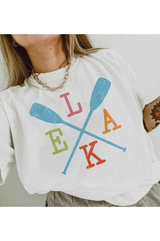 LAKE PADDLE GRAPHIC PLUS SIZE TEE