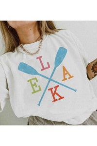 LAKE PADDLE GRAPHIC PLUS SIZE TEE