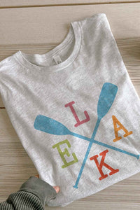 LAKE PADDLE GRAPHIC PLUS SIZE TEE