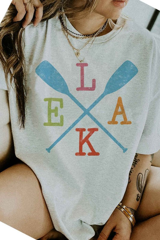 LAKE PADDLE OVERSIZED GRAPHIC TEE / T-SHIRT