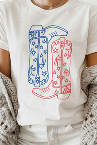 AMERICAN COWBOY BOOTS GRAPHIC TEE / T-SHIRT